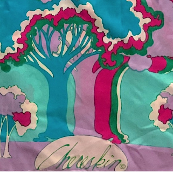 Vintage Chereskin Silk Print Scarf - Picture 9 of 9